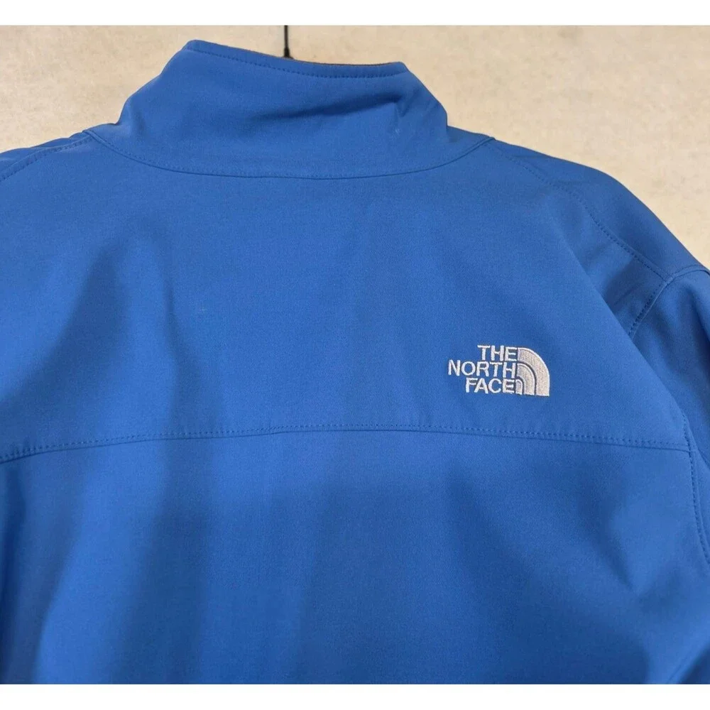The North Face Apex Soft Shell Jacket Blue Black Men's Medium Full Zip